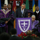 President Barack Obama sings “Amazing Grace” after delivering a eulogy for South Carolina state Sen. Clementa Pinckney June 26, 2015, in Charleston, S.C.
Win McNamee/Getty Images